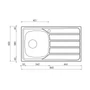Imagine 2/2 - CM Universal mosogató 015443 1med+csepp 860x500mm-1