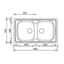 Imagine 2/2 - CM Universal mosogató 015444 2med 860x500mm-1