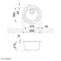 Imagine 2/3 - Elleci Fox Round gránit mosogató G59 Antracite 430mm-1