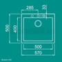 Imagine 2/3 - Elleci Quadra 105 gránit mosogató G51 Avena 550x480mm-1