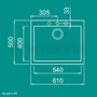 Imagine 2/3 - Elleci Quadra 110 gránit mosogató M78 Espresso 590x480mm-1