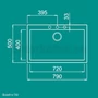 Imagine 2/3 - Elleci Quadra 130 gránit mosogató G62 Bianco Antico 770x480mm-1