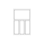 Imagine 2/2 - Suport pentru tacâmuri SKY 500/40 (322x474 mm) alb