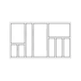 Imagine 2/2 - Suport pentru tacâmuri SKY 500/90 (822x474 mm) alb