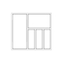Kép 2/2 - Evőeszköztartó SKY ANTARO 500/60 (516x474mm) fehér