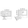 Kép 2/2 - Fémrács 883B/SXC Dynamic Corner Csillapított Balos 860x600-850x480-560mm Króm-1