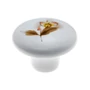 Imagine 1/2 - Fogantyú E039-26 Átm.:38mm Barna Virág Porcelán
