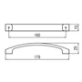 Imagine 2/2 - Fogantyú RF 106-160 160 Matt Aluminium Fém-1