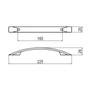 Imagine 2/2 - Fogantyú RF 154-160 160 Matt Aluminium Fém-1