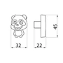 Imagine 2/2 - Fogantyú T-513 Fekete-Fehér Panda Gumi-1