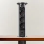Imagine 2/5 - Munkalapba süllyeszthető Motoros elosztó 3-as 1,5m + 2USB Ezüst -1