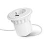 Kép 1/4 - Rejtett elosztó beépíthető konnektor 1x230V + 1xUSB Fehér