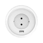 Imagine 3/4 - Ascuns distribuitor încorporabil priză 1x230V + 1xUSB alb