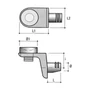 Kép 2/3 - Üvegpolctartó MV03 átm.:5x22mm Nikkelezett-1