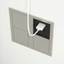 Imagine 2/6 - Priză VersaHit Dual ascuns distribuitor 1x230V+2xUSB 5V negru