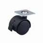 Imagine 1/2 - Bútorgörgő 50mm talpas fékes 40kg Fekete
