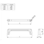 Kép 2/2 - Bútorfogantyú Cub 320mm csiszolt pezsgő arany TULIP-1