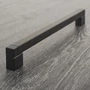 Imagine 3/4 - Mâner de mobilă RESINA negru mat 256 mm