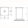 Kép 2/2 - Bútorláb StrongLegs FS001 80mm Csiszolt Arany-1