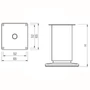 Imagine 2/2 - Picior pentru mobilier StrongLegs FS001 80 mm oțel inoxidabil imitație