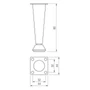 Kép 2/2 - Bútorláb StrongLegs FS002 80mm Szatén króm-1