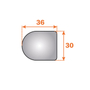 Kép 2/2 - Bútorpánt P2CBA09 üvegajtópánt takaró(fedlap) mini Matt ezüst "D"-1