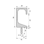 Imagine 3/3 - Fogantyú profil L015 Fekete 50x20x3000mm (UKW-7)-2