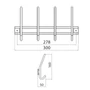 Kép 2/2 - Fogas akasztó Inox 2196-300 Inox Rozsdamentes Acél-1
