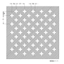 Kép 2/2 - Perforált lemez Grezzo natur Hdf Fiore perforációval 1520x605x3mm-1