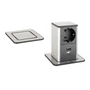 Kép 1/4 - Konnektor-rejtett elosztó StrongPower PowerUp 1x230V-1xUSB A/C Nemesacél