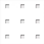Kép 1/2 - Perforált lemez Laccato-Hdf Quadro 11-45 perforációval 101 fehér 1400x510x3mm