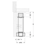 Kép 2/2 - Szekrényláb 415/150mm fekete szétszedhető 150kg-1