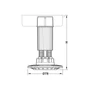 Kép 2/2 - Szekrényláb AXILO műanyag fekete 200mm (190-220 mm)-1
