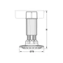 Kép 2/2 - Szekrényláb AXILO műanyag fekete   80mm (70-100 mm) Teherb.: 130 kg-1