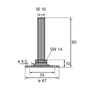 Kép 2/2 - Szintezőláb csavar M10x70mm Teherbírás: 500kg-1