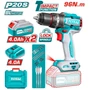 Imagine 2/2 - TOTAL Fúró-csavarozógép kefe nélküli - 2x4Ah 2000prn/96Nn/P20S/ koffer+töltő-1