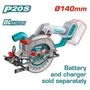Imagine 2/2 - TOTAL Kézi Körfűrész 140mm - 6300prn/20V/P20S (Akku nélkül)-1