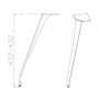 Imagine 2/3 - Asztalláb MILADESIGN Ferde Fekete ET N42026 420mm -02