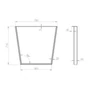 Kép 4/5 - Asztalláb Fordított Trapéz 710x780mm Fehér Strong-04