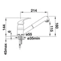 Kép 2/3 - BLANCO DARAS-S csaptelep kihúzható fejjel, törtfehér magas nyomású-02