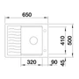 Imagine 3/6 - Blanco Elon 45S Kávé 1mély+csepp. Silgránit mosogató 650x500mm ext.nélk.524833-03