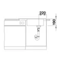 Imagine 5/6 - Blanco Elon XL 6S Tartufo 1mély+csepp. Silgránit mosogató 780x500mm ext.nélk.-05