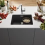Kép 3/8 - Blanco Etagon 500-U Antracit mosogató 1med sínnel 500x400mm exc. nélkül 522227-03