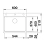 Kép 3/6 - Blanco Etagon 6 PD Antracit Silgránit mosogató tart., exc.nélkül 600x510mm 524539-03