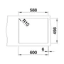 Kép 4/6 - Blanco Etagon 6 PD Antracit Silgránit mosogató tart., exc.nélkül 600x510mm 524539-04