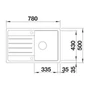 Imagine 2/5 - Blanco LEGRA 45 S Antracit tart.nélk.Silgránit mosogató 780x500/19mm 522201-02
