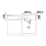 Imagine 4/5 - Blanco LEGRA 6S Antracit 1m+gyüm.+csep.exc.n.Silgránit mosogató 1000x500/19mm 522207-04