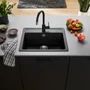 Imagine 2/7 - Blanco Legra 6 Antracit 1med. Silgránit mosogató 585x500mm exc.nélk. 523332-02