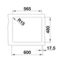 Imagine 3/5 - Blanco Legra 6 Vulkánszürke 1med. Silgránit mosogató 585x500mm exc.nélk. 523336-03