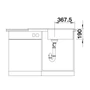 Imagine 4/5 - Blanco LEGRA XL 6 Kávé exc.n.Silgránit mosogató 860x500/19mm 523331-04